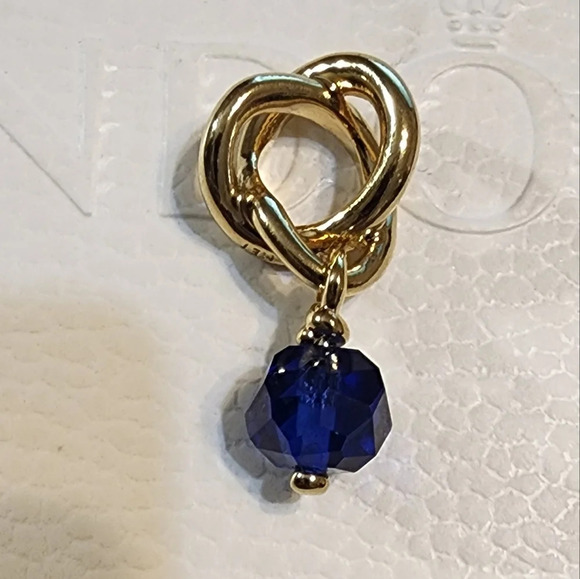 Pandora Moments September Birthstone Faceted Blue Eternity Circle Dangle Charm - Picture 3 of 6
